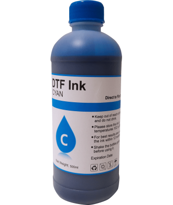 DTF INK CYAN 0,5L - Premium DTF Refill